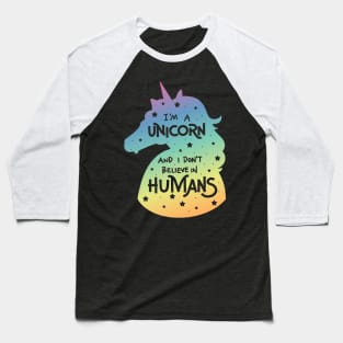 I'm a Unicorn T-Shirt Rainbow Horse Gift Pony Baseball T-Shirt